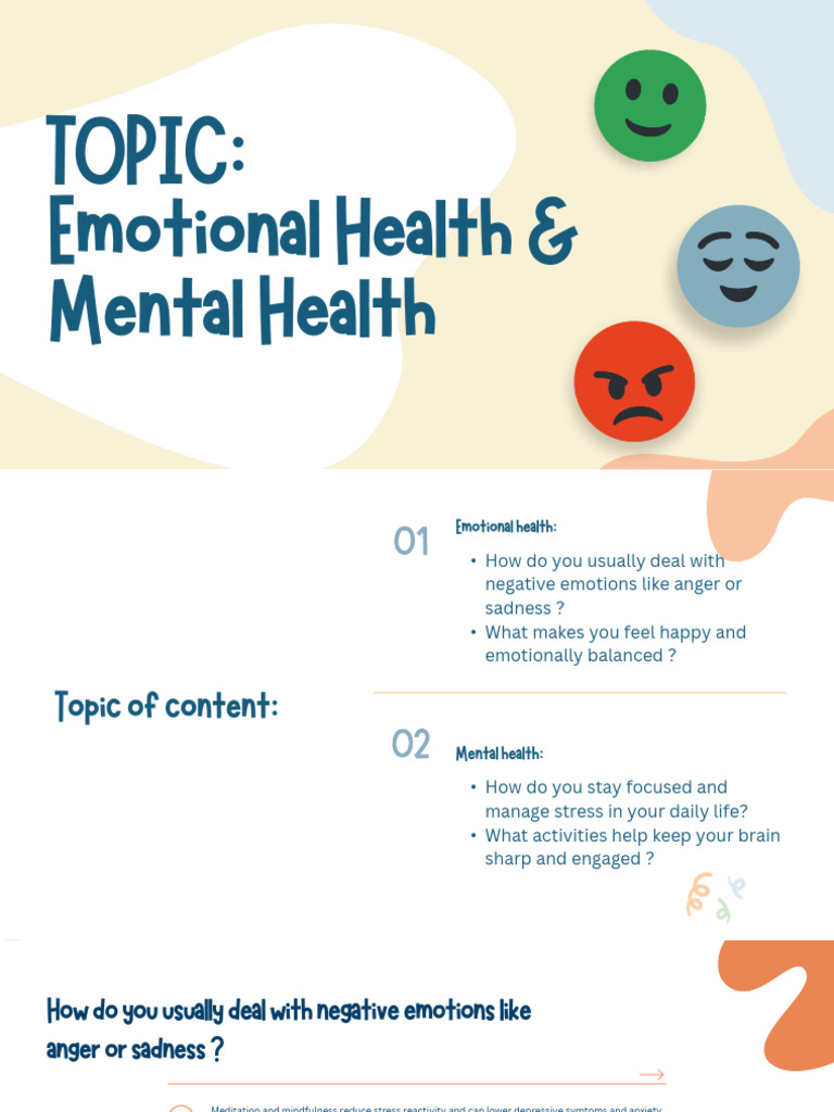 Emotional Health and Mental Health | PDF | Mental Health | Mindfulness