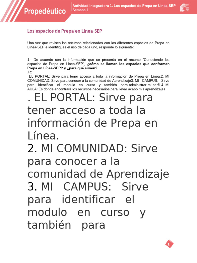 Espacios de Prepa en Línea-SEP: Guía Completa | PDF | Salón de clases ...