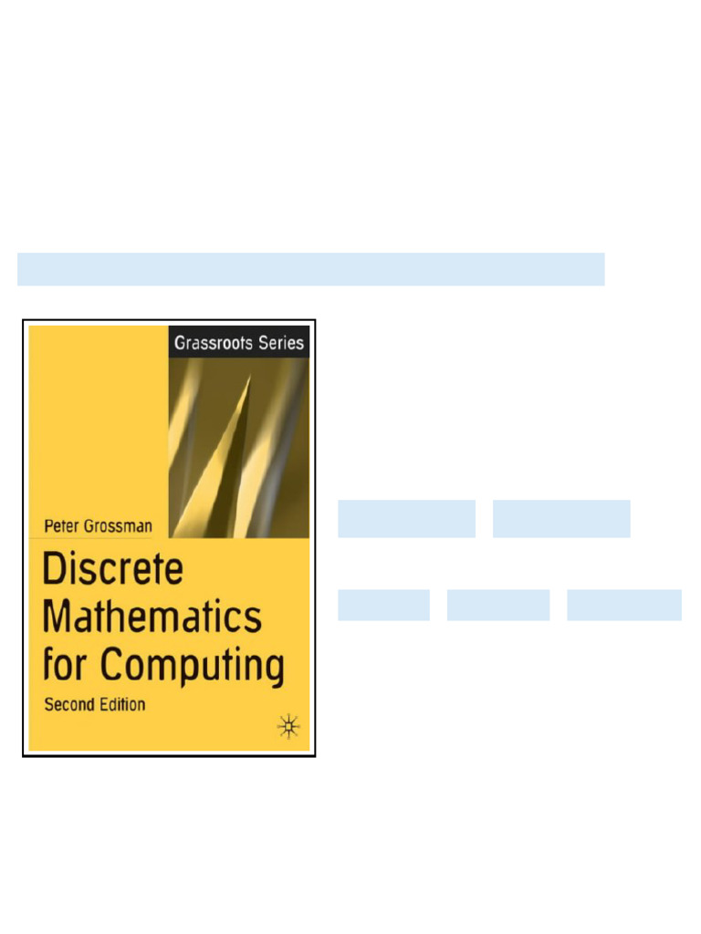 (Ebook) Discrete mathematics for computing by Peter Grossman ISBN ...
