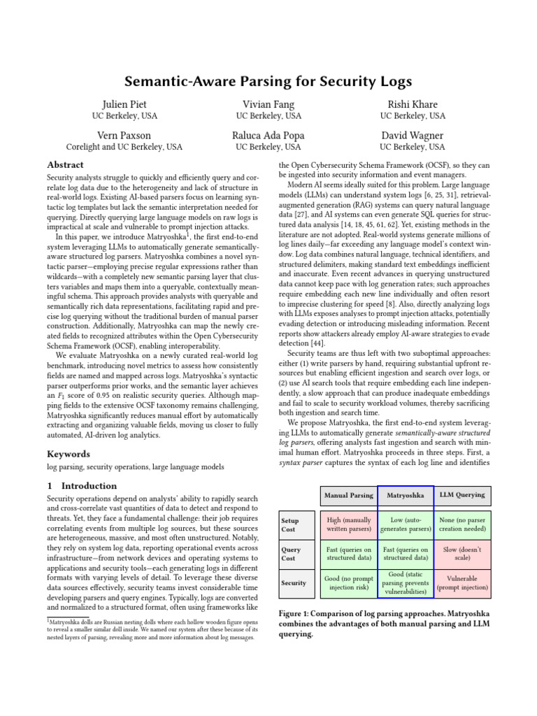 Semantic Log Parsing with Matryoshka | PDF | Parsing | Cluster Analysis