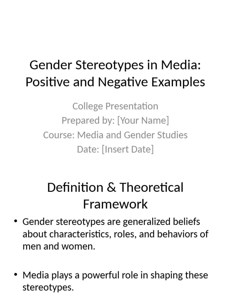 Gender Stereotypes in Media Analysis | PDF