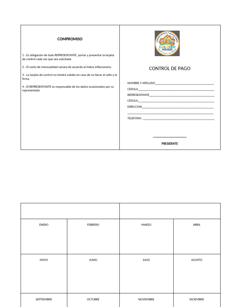 Reglas para Representantes y Control de Pago | PDF