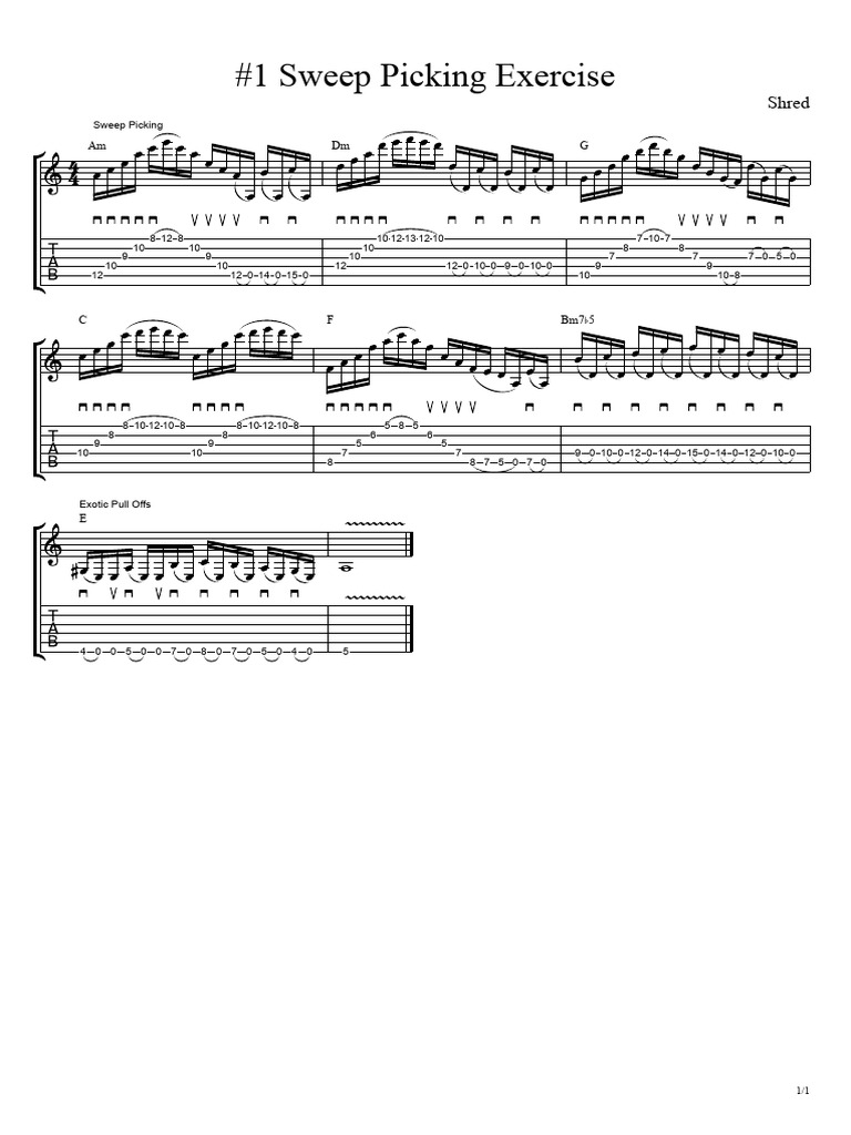 1 Sweep Picking Exercise | PDF