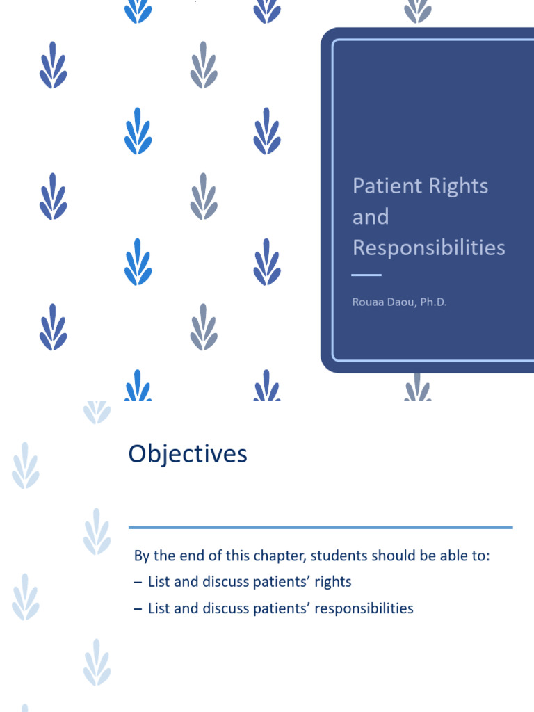 Patient Rights and Responsibilities Guide | PDF | Patient | Pain Management