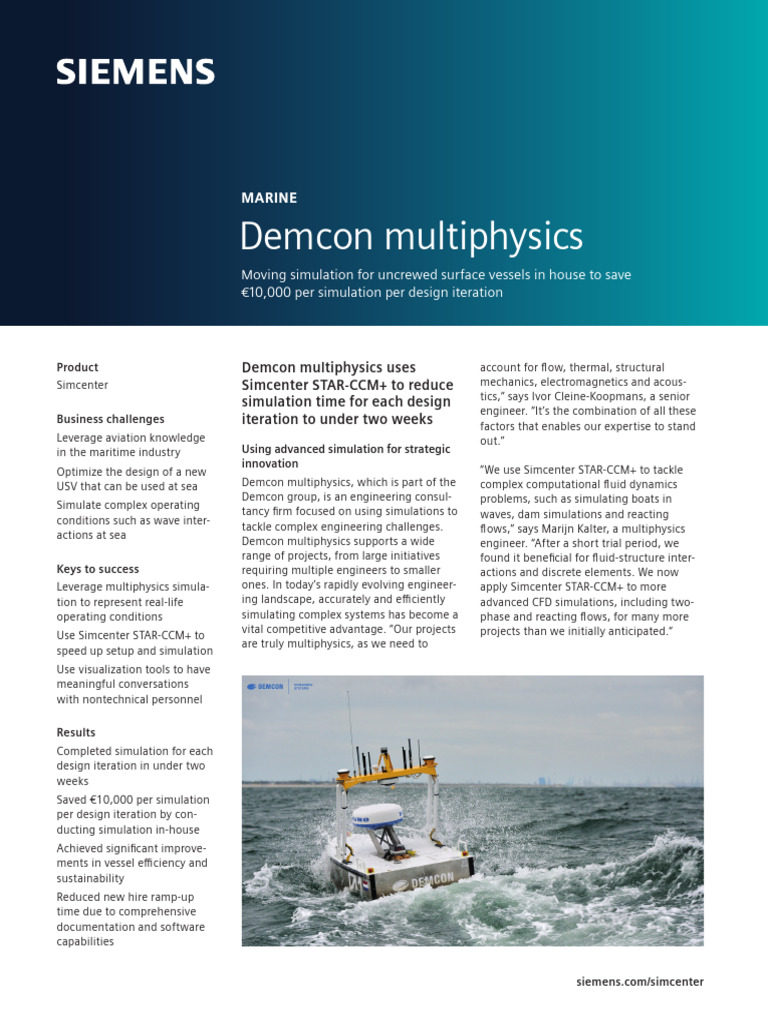 Optimizing USV Design with Simcenter | PDF | Simulation | Computational ...