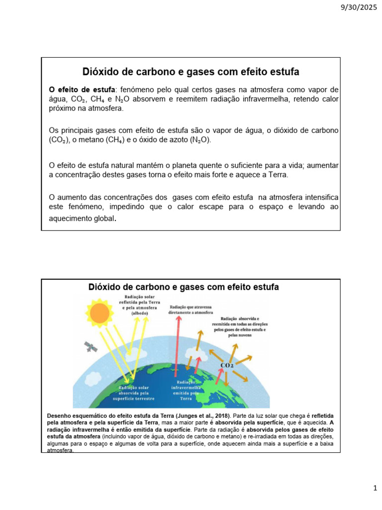 Dióxido de Carbono e Gases Com Efeito Estufa | PDF | Gás de efeito ...