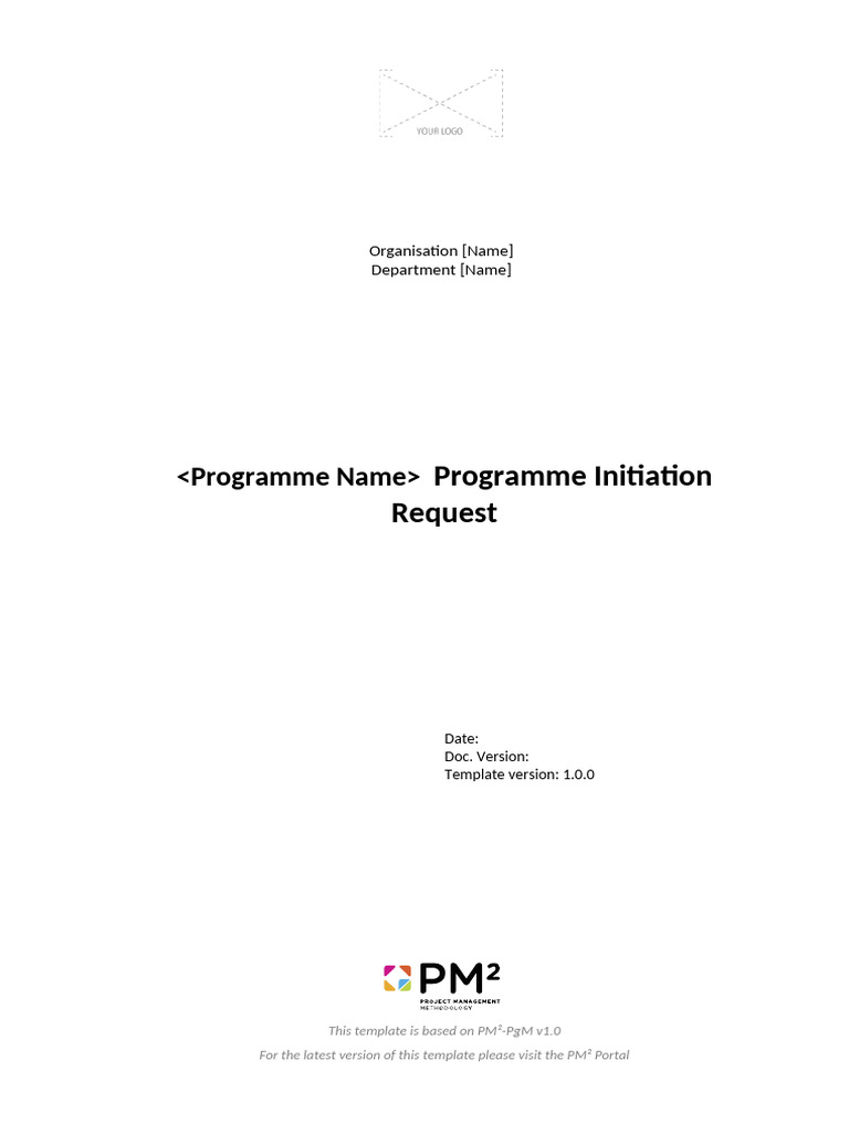 Programme Initiation Request Template | PDF