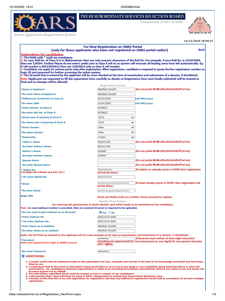 OARS Portal New Registration Guide | PDF | Applications Of Cryptography ...