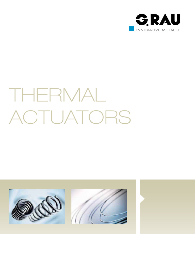 Thermal Actuators | PDF | Shape Memory Alloy | Materials Science