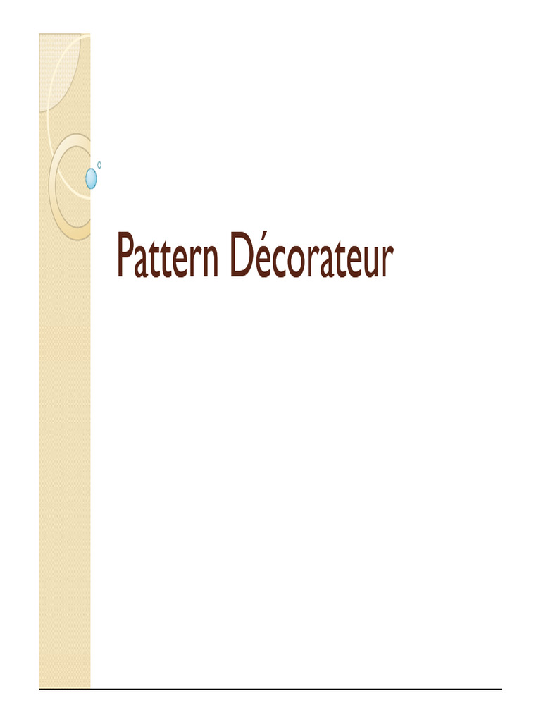 Introduction au Pattern Décorateur | PDF | Interface (Informatique ...