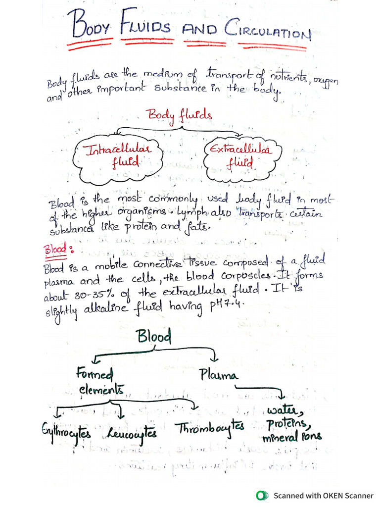 Body Fluids and Circulation | PDF