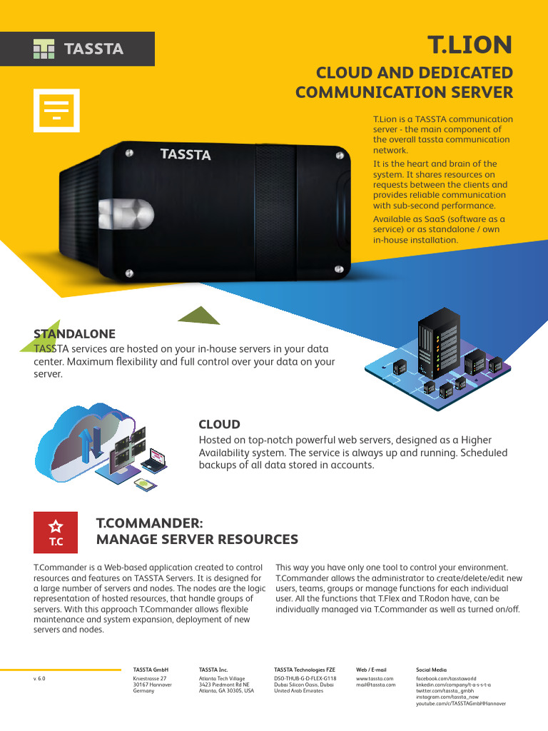 TASSTA - T.LION [Communications Server] v6.0 | PDF | Server (Computing ...