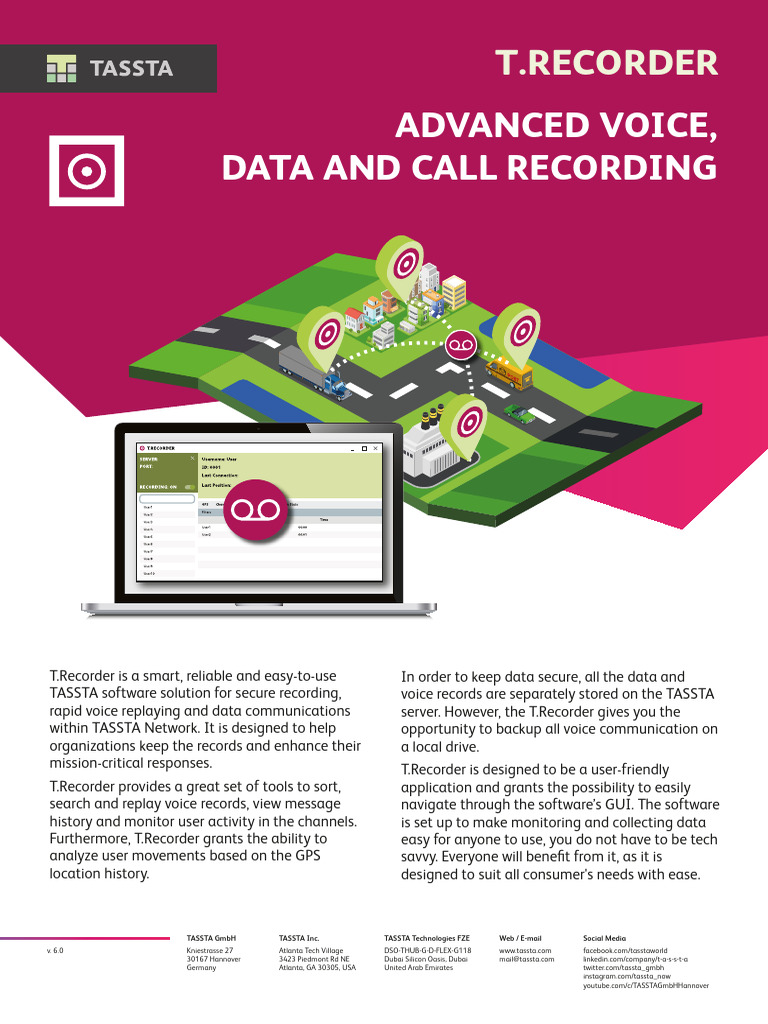 TASSTA - T.RECORDER (Advanced Voice, Data & Call Recording) v6.0 | PDF ...