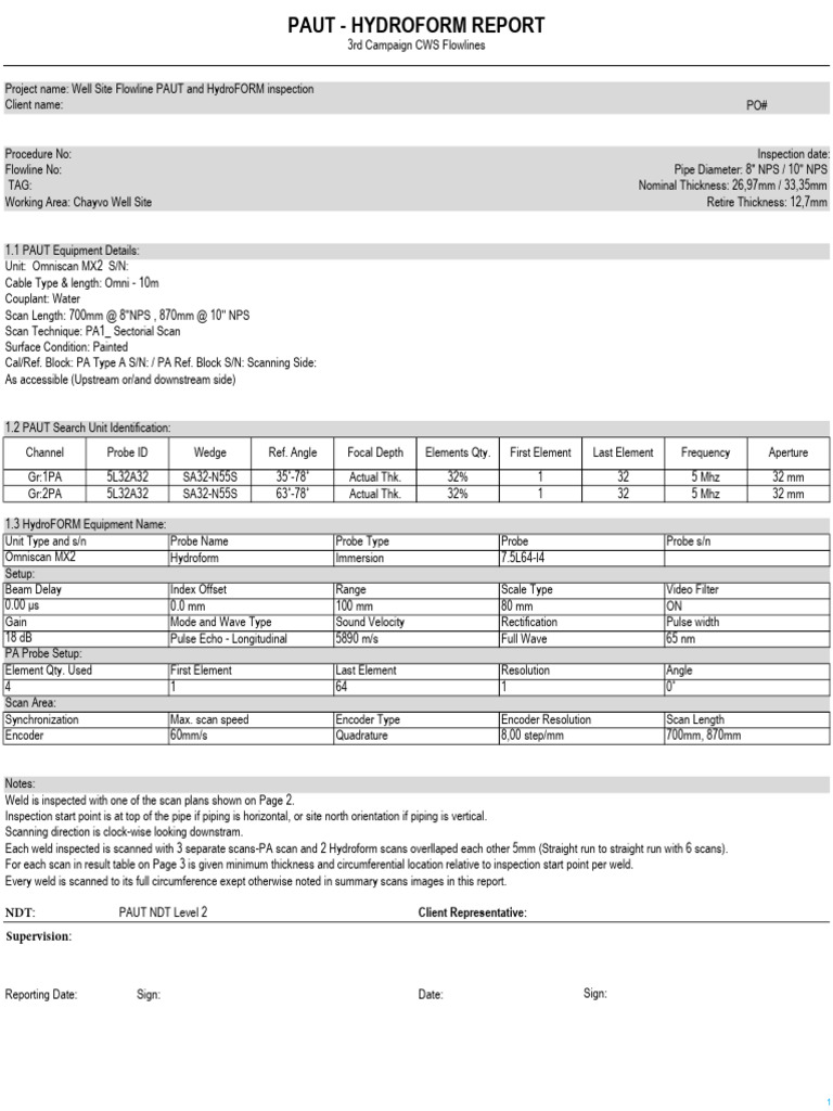 PAUT_HydroFORM Preferential Weld Corrosion Monitoring Example Report ...