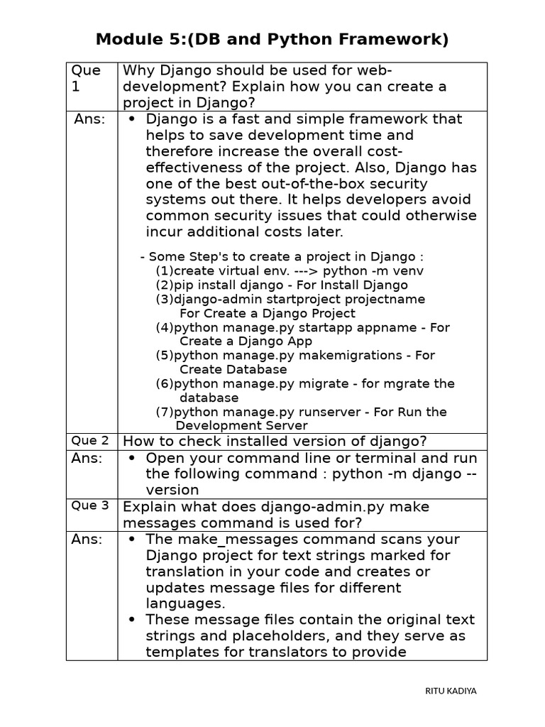 Django Web Development Guide | PDF | Databases | Python (Programming ...