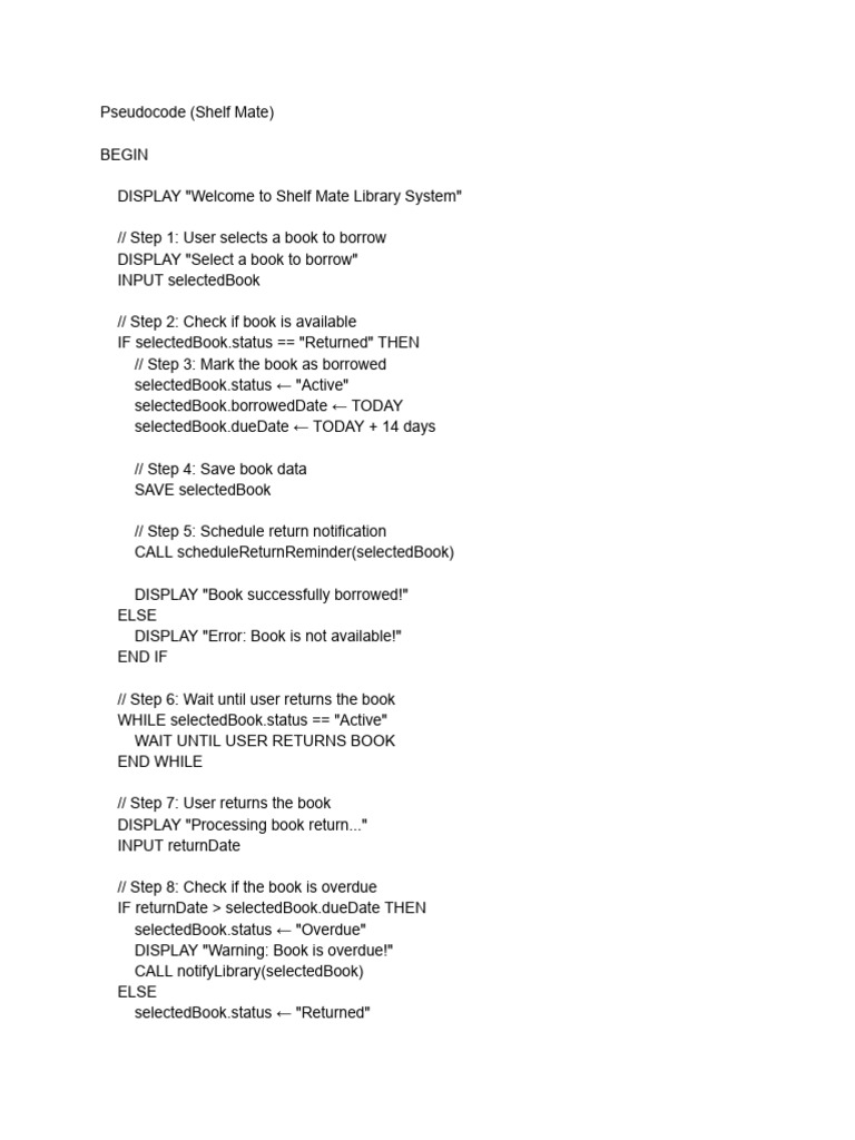 Pseudo Code | PDF