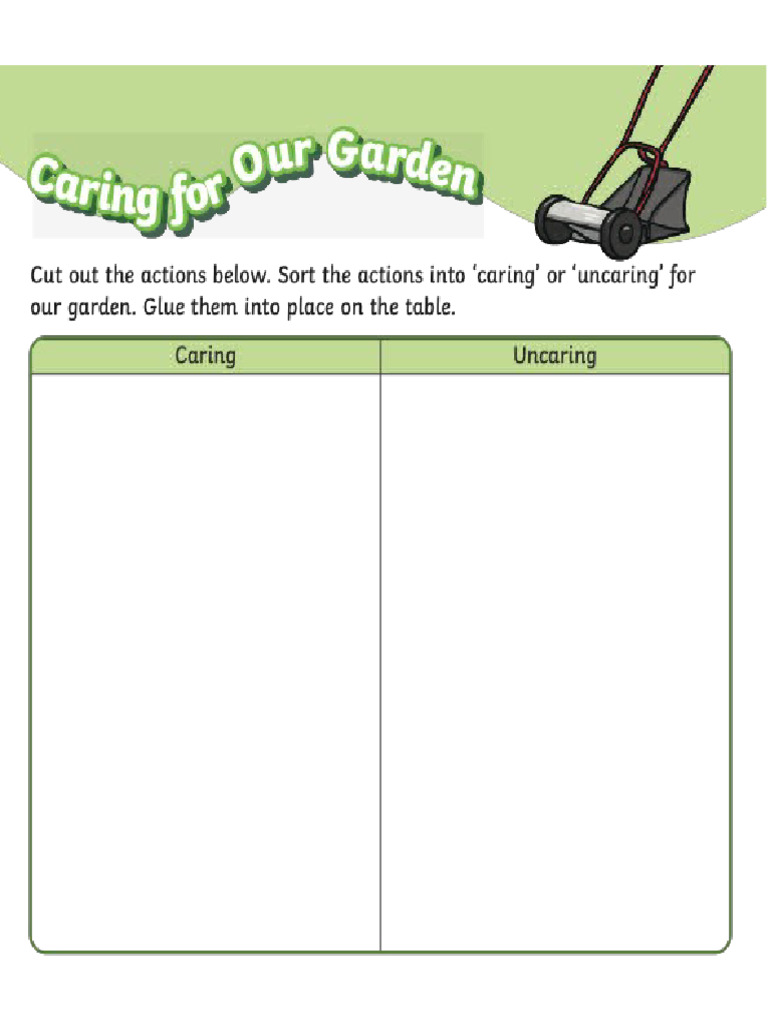 Garden Caring Activies | PDF