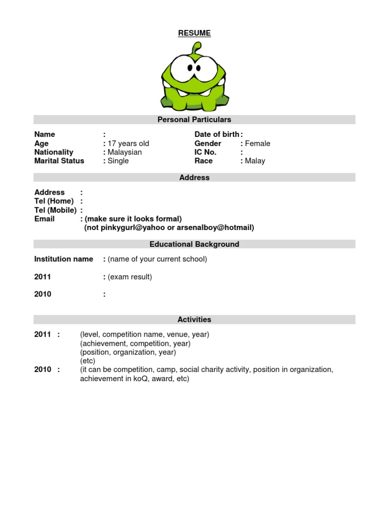 Waai Mee Ling Resume