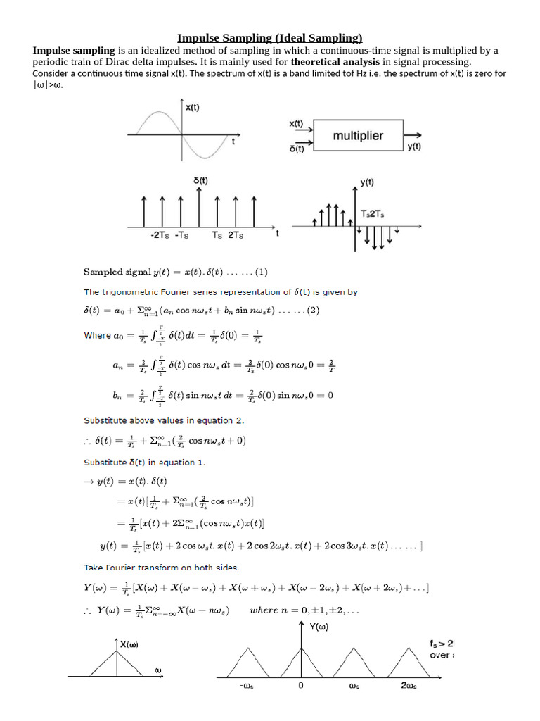 Impulse Sampling | PDF