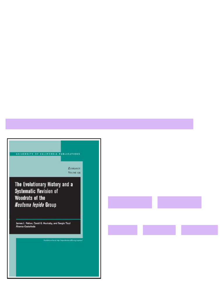 (Ebook) The Evolutionary History and a Systematic Revision of Woodrats ...