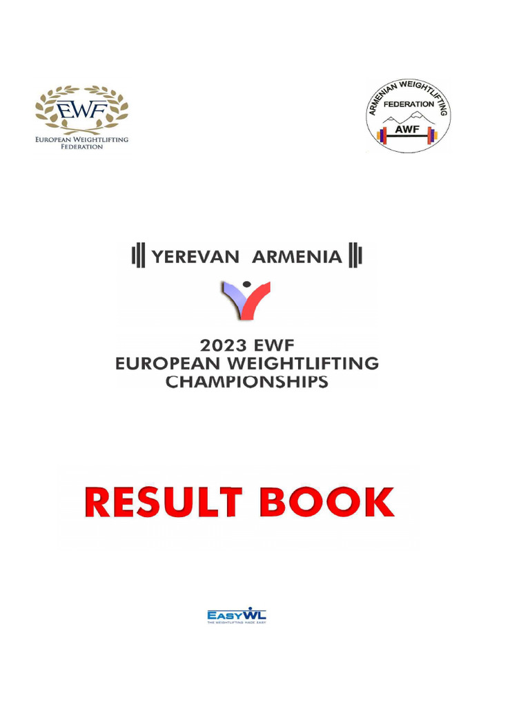 2023 EWF European Weightlifting Results | PDF | Weight Training | Weight