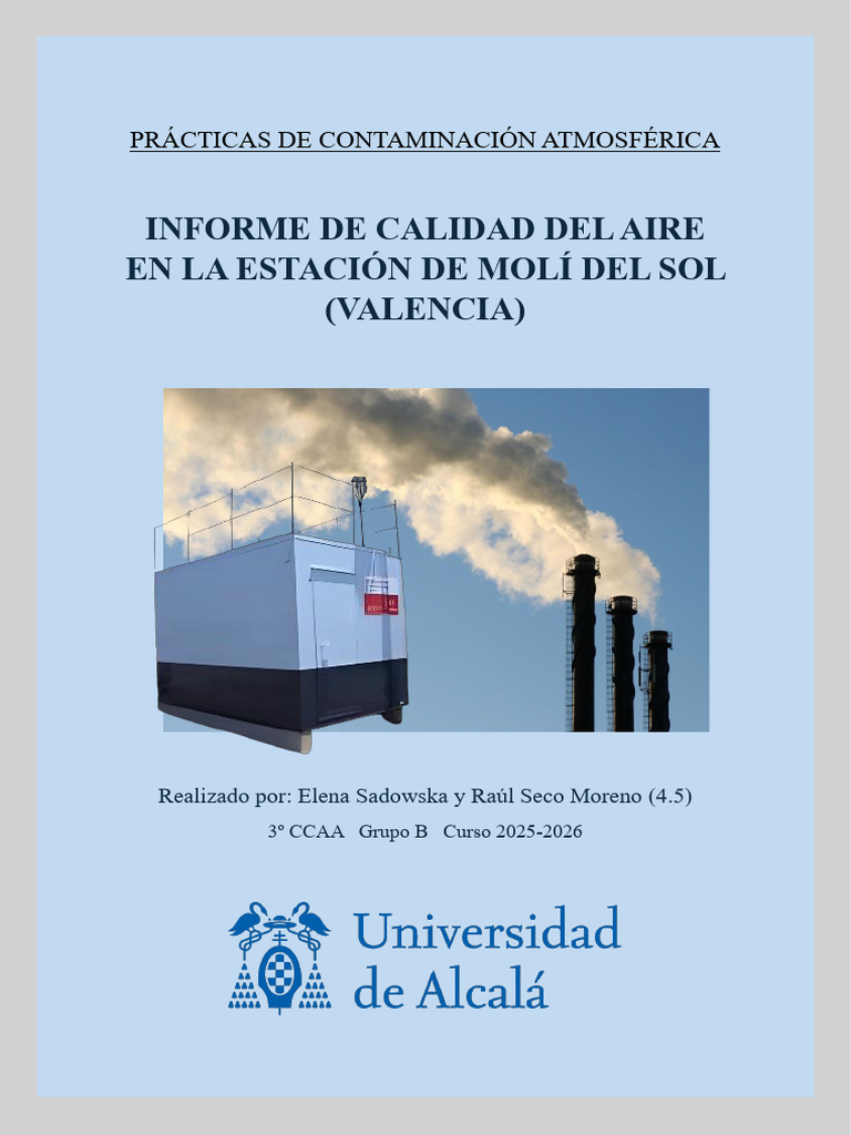 Informe de Calidad del Aire en Valencia | PDF | La contaminación del ...