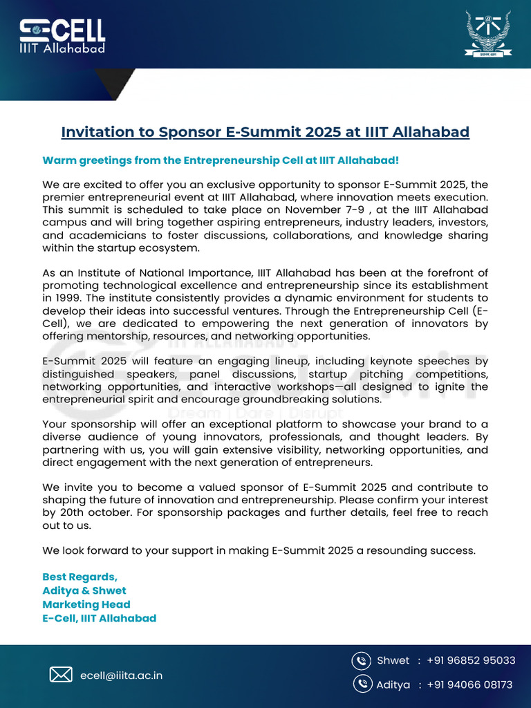 Sponsorship Invitation Letter | PDF