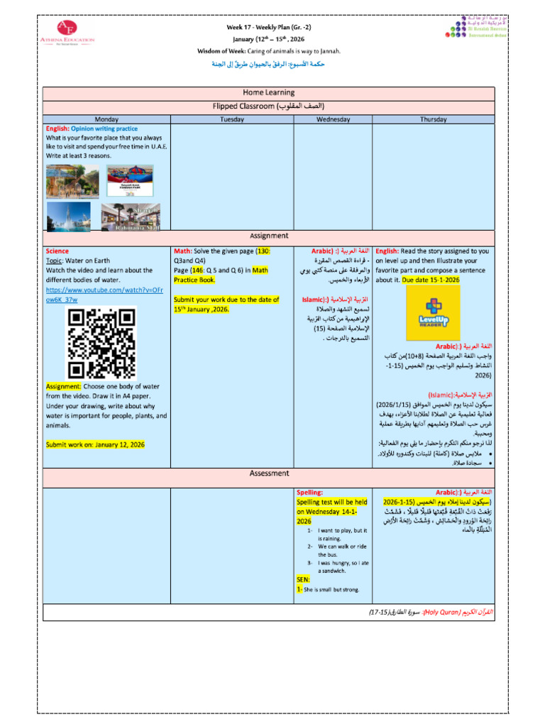 Gr. 2 Week 17 Weekly Plan | PDF
