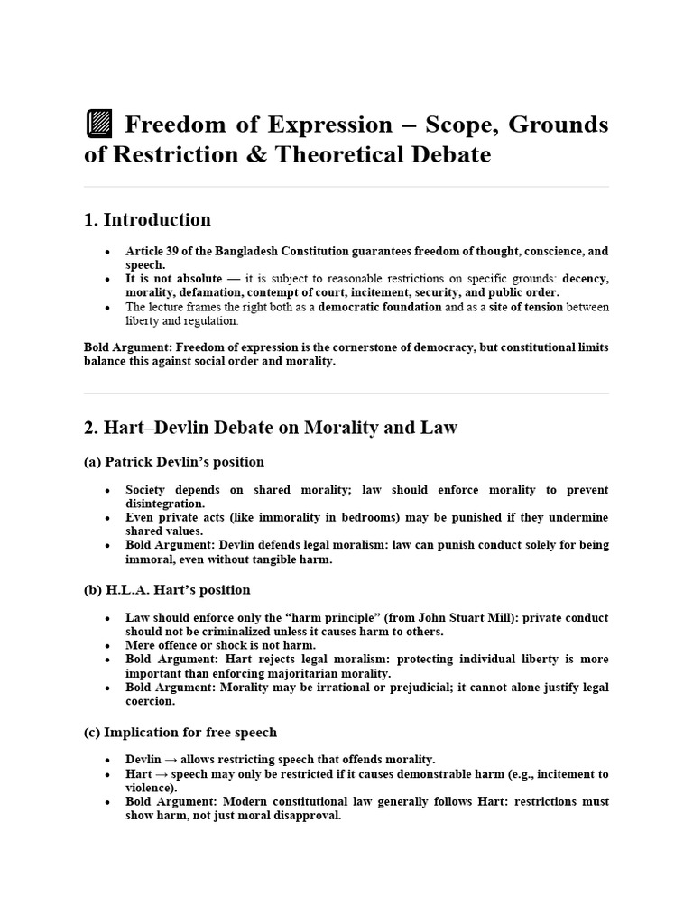 Freedom of Speech | PDF | Freedom Of Speech | Defamation