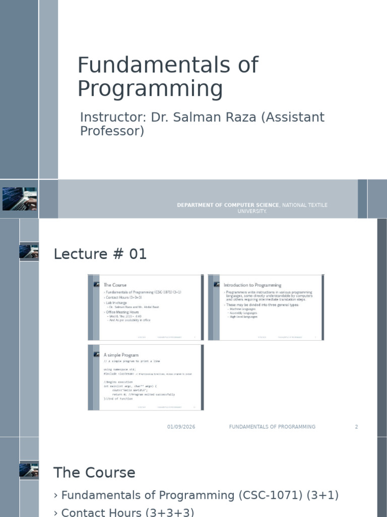 Lecture 01 03 | PDF | C++ | Computer Programming