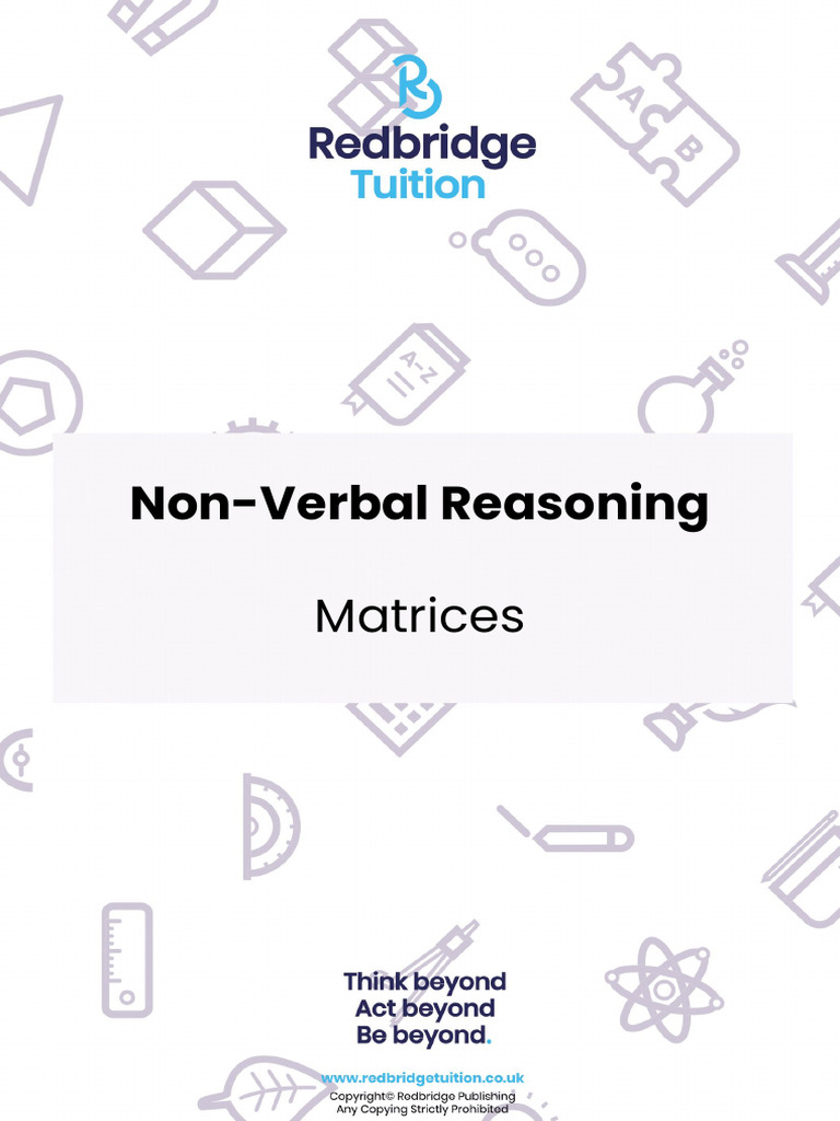 Non-Verbal Reasoning Matrices Answers | PDF