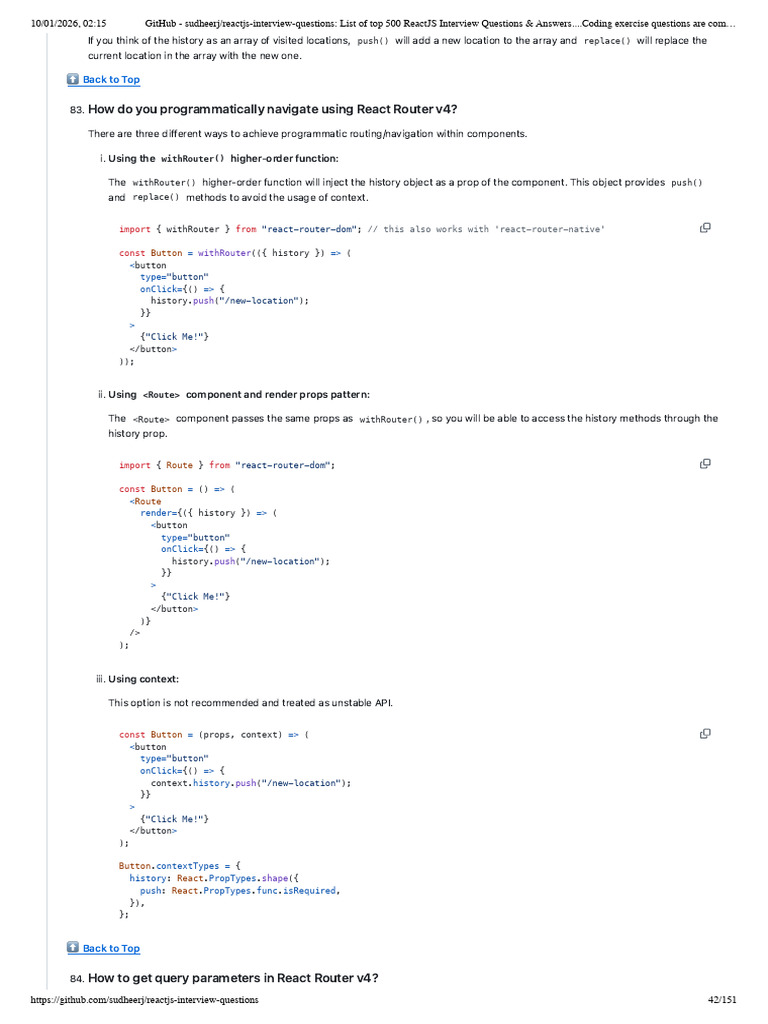 Programmatic Navigation in React Router | PDF | Computer Engineering ...
