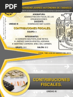 Unidad III.- Contribuciones Fiscales.