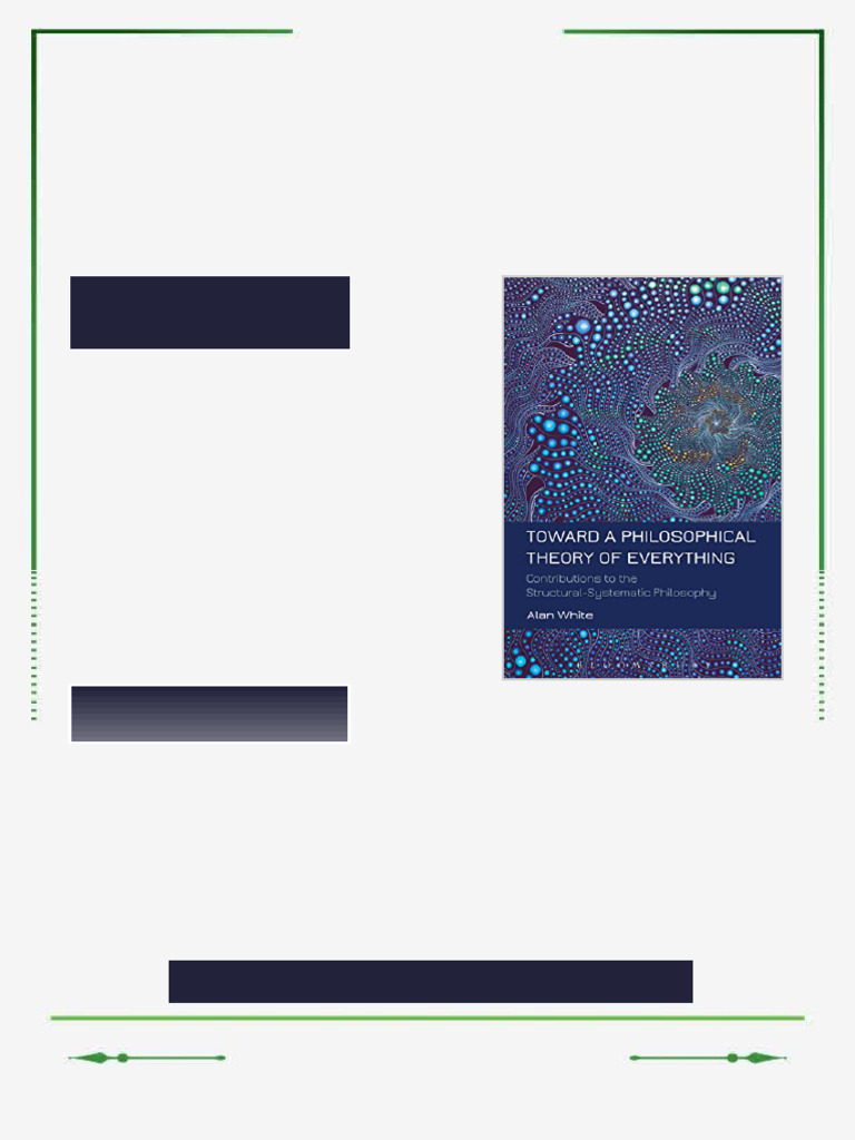 Toward a philosophical theory of everything contributions to the ...