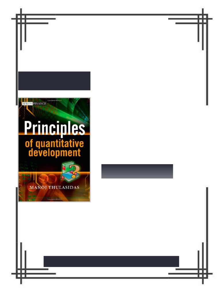 Principles of Quantitative Development 1st Edition Thulasidas ebook ARC ...