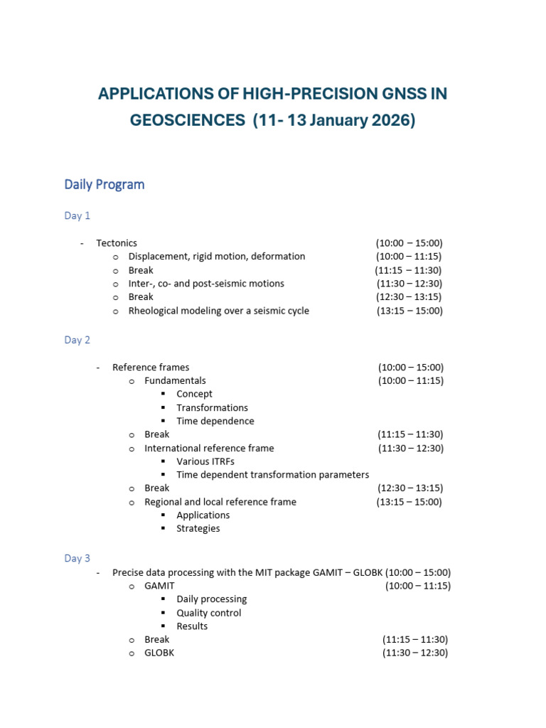 High-Precision GNSS in Geosciences | PDF