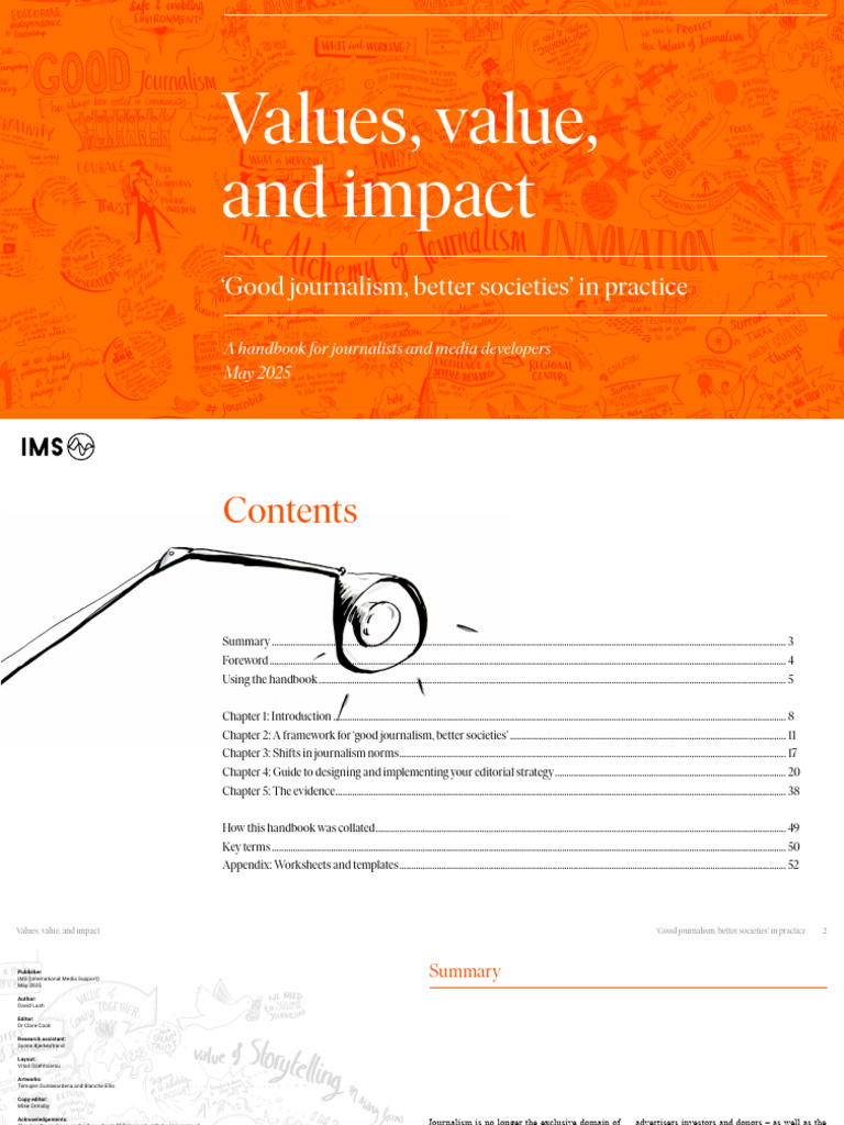 Values Value and Impact Handbook | PDF | Journalism | Value (Ethics)