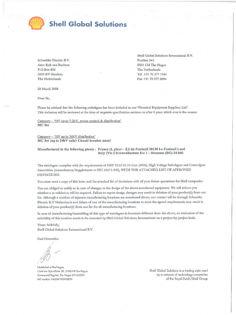 Shell Dep Approval Mc-Set | PDF