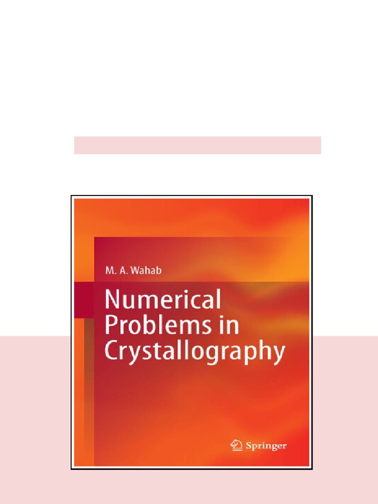 Numerical Problems In Crystallography Mohammad Abdul Wahab Kindle & PDF ...