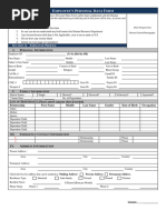 Personal Data Form Template | PDF