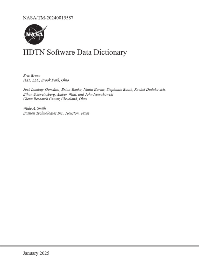 HDTN Software Data Dictionary | PDF | Vertex (Graph Theory ...