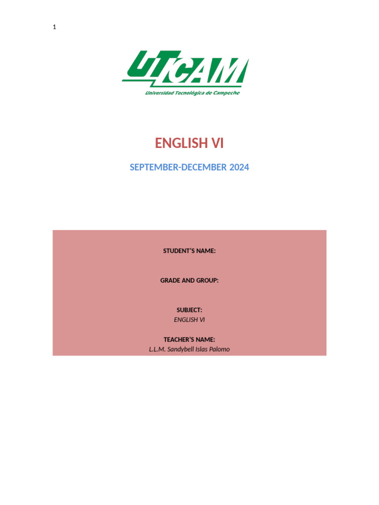 English VI Grammar Exercises Guide | PDF | Verb | English Language