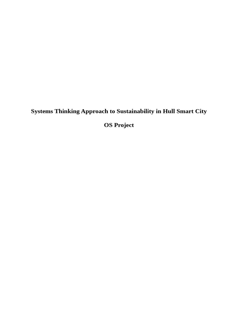 Systems Thinking for Hull Smart City Sustainability | PDF | Systems ...