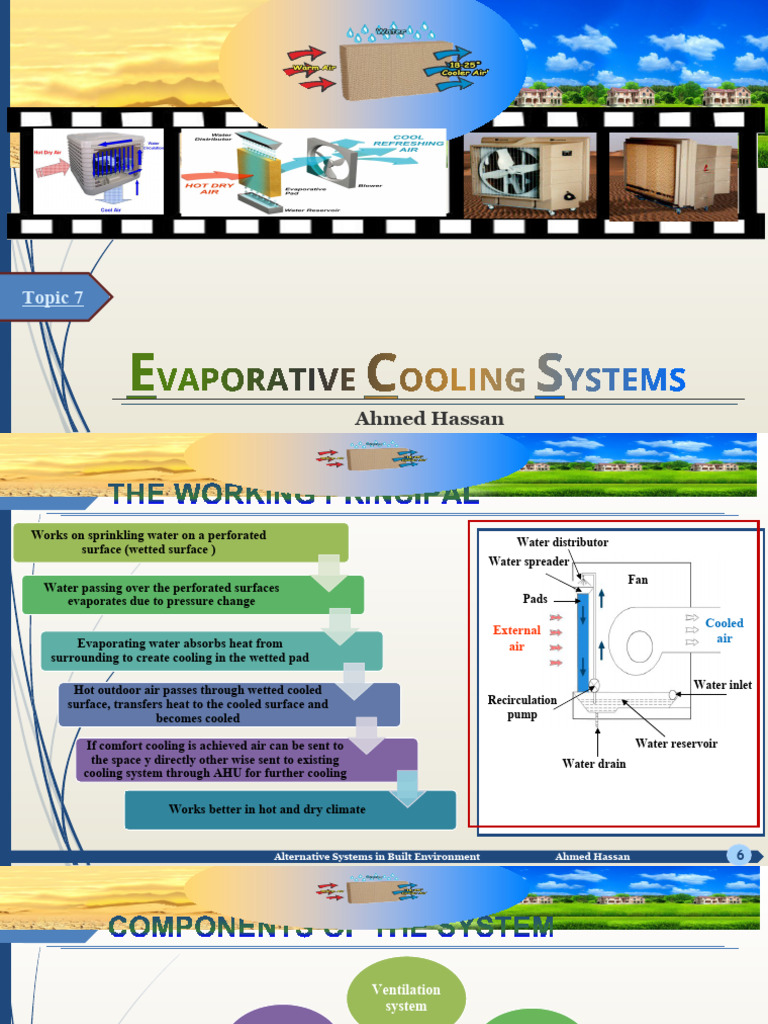 Evaporative Cooling Systems Overview | PDF | Solar Energy | Photovoltaics
