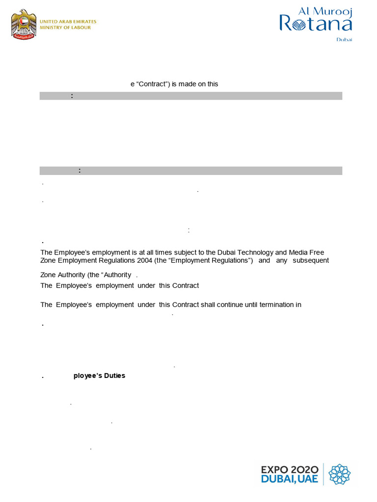 Employment Contract for Security Officer | PDF | Employment | Labour Law