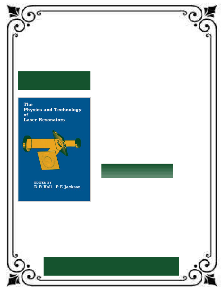 The Physics and Technology of Laser Resonators First Edition Hall eBook ...