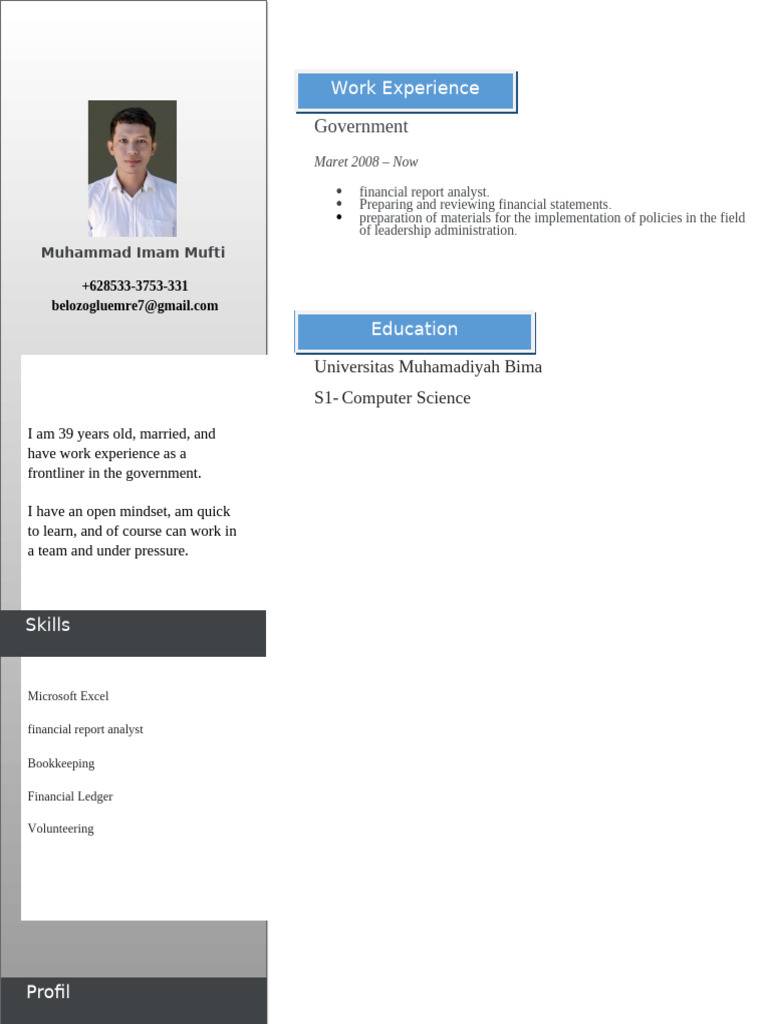 10 Contoh Daftar Riwayat Hidup Cv Word | PDF