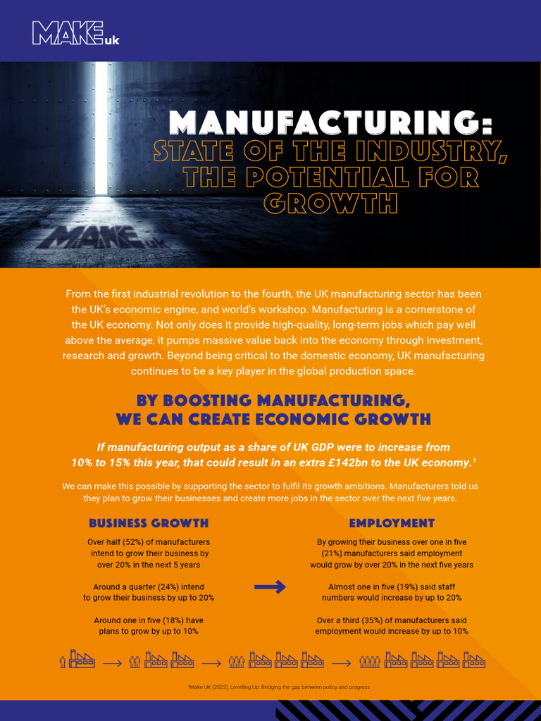 Make UK Manufacturing State of the Industry the Potential for Growth ...