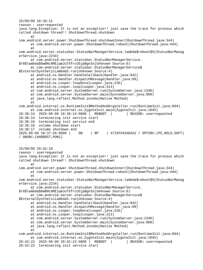 Android Shutdown Thread Logs | PDF | Embedded Linux Distributions ...