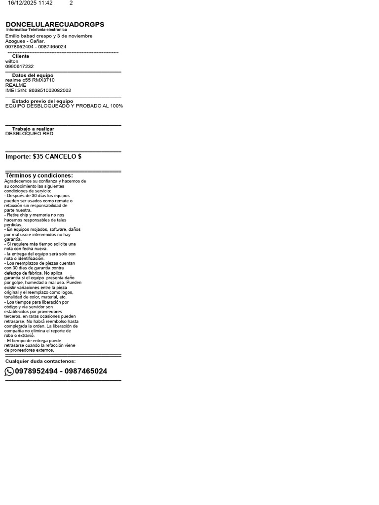 Wilton Realme c55 | PDF